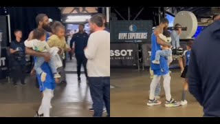 Kyrie Irving with his family after the Mavericks win over the Atlanta Hawks!!