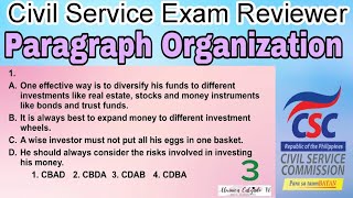 CIVIL SERVICE EXAM REVIEWER Paragraph Organization | 2023 | ABRINICA CALZADO TV