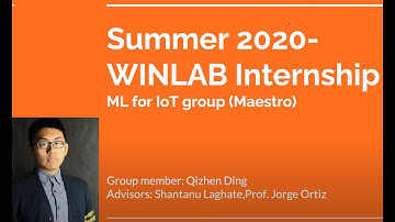 2020 Summer Internship Presentation: Using Machine Learning for IoT