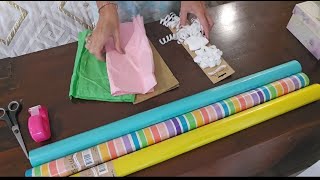 ASMR Gift Wrapping Paper Sounds.. (No talking)