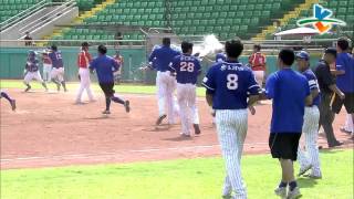 20140803-1 爆米花 威達vs崇越 11下 山姆斯當英雄 打下致勝分結束比賽