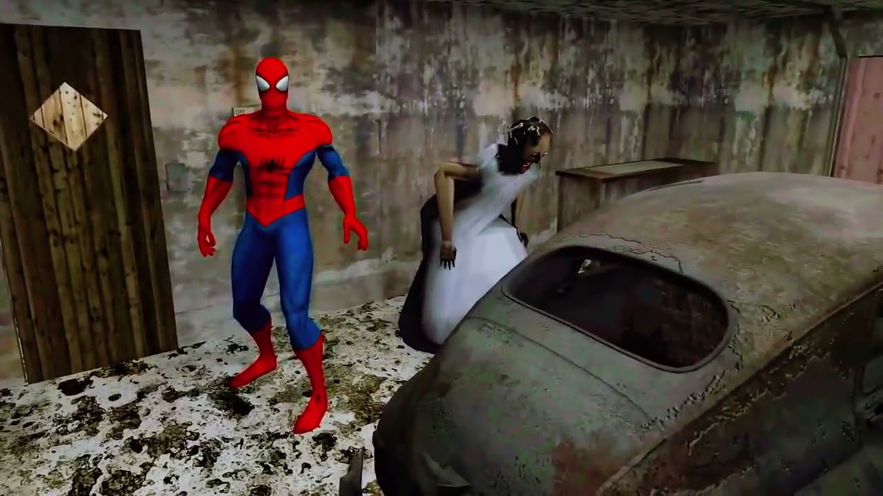 Granny vs Grandpa vs Spider man vs Zombies vs Fat granny vs Halloween funny horror animation