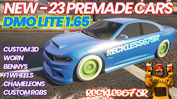 NEW* DMO Lite 1.65💯 23 Premade Cars🚘Custom Modded Impound Save🔥GTA5 3D Chameleon Worn Mix PS4 PS5 PC
