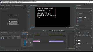 How to make a basic Title card in Adobe Premiere (or an  intertitle)
