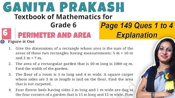 Class 6 Maths | Perimeter and Area Chapter 6 Ganita Prakash | Page 149 Question 1 to 4 Explanation