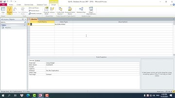 Tạo cơ sở dữ liệu - create database in Access