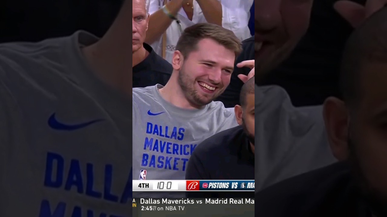 Luka Doncic reacts to the Dallas Mavericks' Real Madrid-style