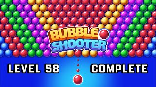 🎯 Bubble Shooter Level 58 | Perfect Aim & Full Walkthrough 💥 Bubble Shooter Gameplay | IVYGAMES