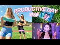 PRODUCTIVE day in my life! | school vlog, workout, pamper night, editing &amp; MORE!