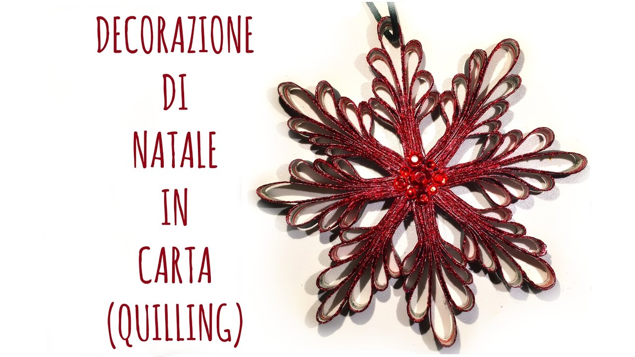 Decorazioni Quilling Natale.Medaglione Di Natale Con La Tecnica Quilling