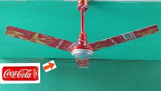 How to make mini chilling fan with coca-cola cans,DIY