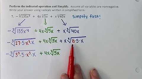 6.4: Add, Subtract, Multiply Radical Expressions