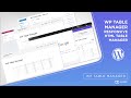 WordPress responsive HTML table manager