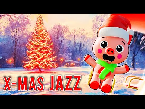 Winter Night Jazz at Carousel 🎄 Cute Christmas Ambience with Jazz Instrumental for Relax, Study