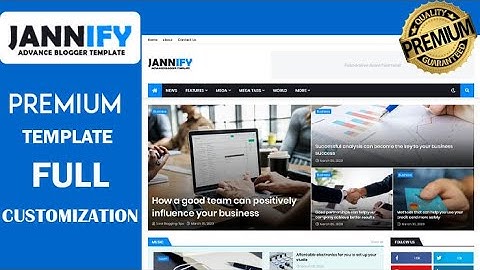 Jannify Premium Blogger Template Full Customization And Set up
