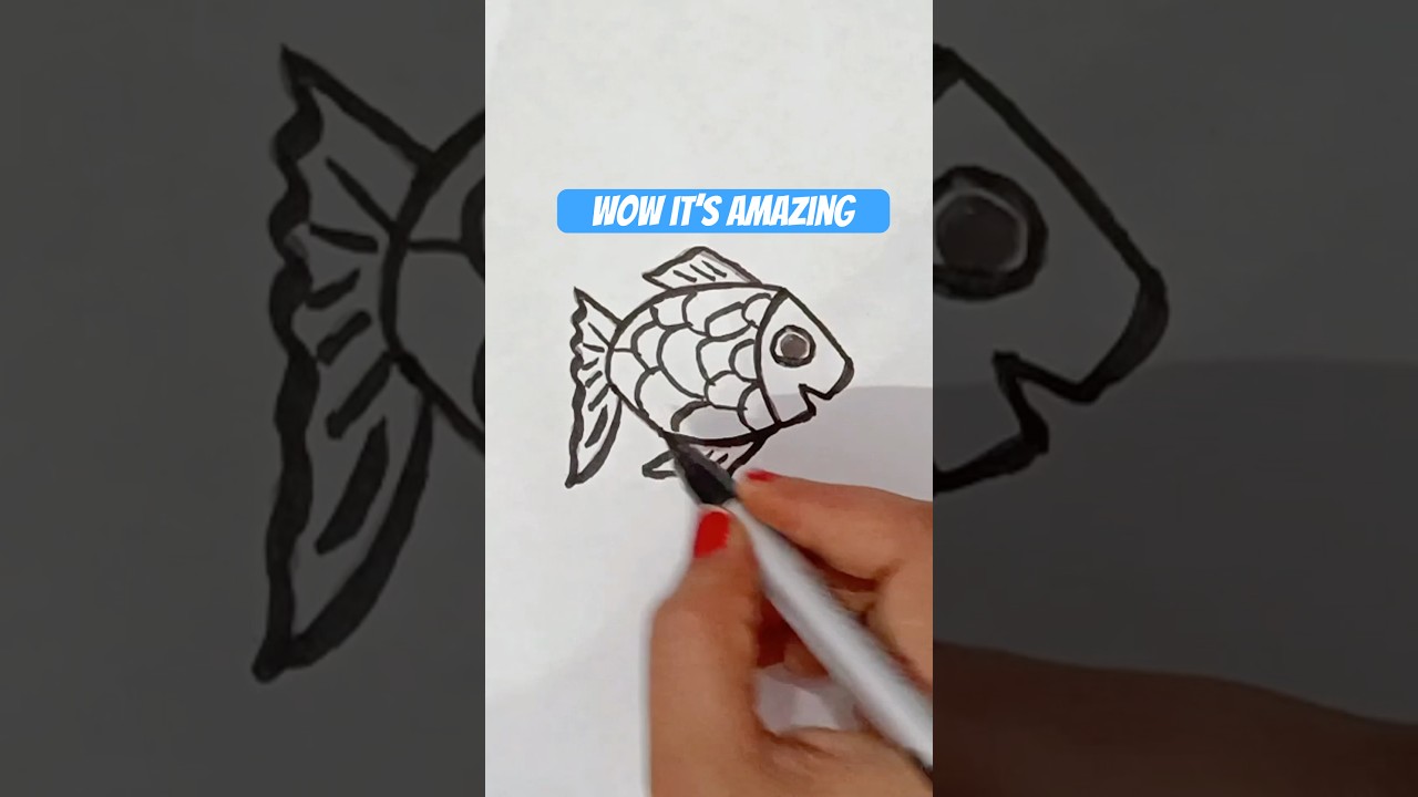 Colorful Fish Drawing 🎨🐠 | Easy & Fun Art for Everyone! 