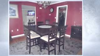 8 seat dining table : 9pc Counter Height Storage Dining Table w/Lazy Susan & Chair, 8 seat dining