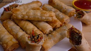 Vegetable Spring Rolls • Easy To Make Recipe • Sangeeta's World