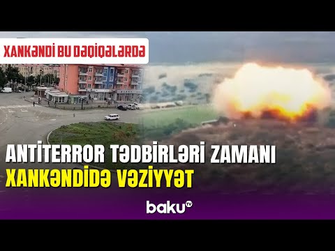 Xankəndidə son durum: Texnikalar məhv edildiyi zaman Xankəndidə son vəziyyət