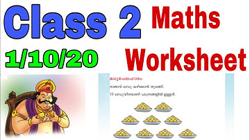 Class 2 Maths Worksheet on 1/10/20 / Kite Victers 2nd Maths Worksheet/ Solved