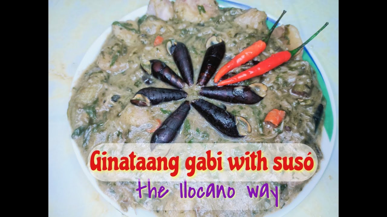 Ginataang Gabi w/ Susó/the Ilocano way/Gulay na may Susó🐌(Lutong Norte ...