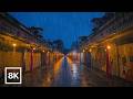 Midnight Rain to Dawn in Asakusa / 8K 60fps HDR / Calm Piano + Natural Rain Sound