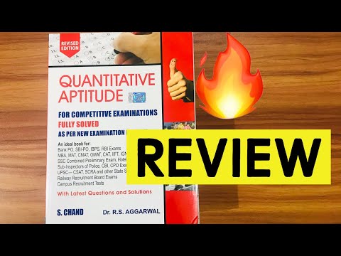 ????????????Review of RS AGGARWAL QUANTITATIVE APTITUDE Book for UPSC,RBI,SSC,CSAT,CAT,MAT,MBA(Best Book)