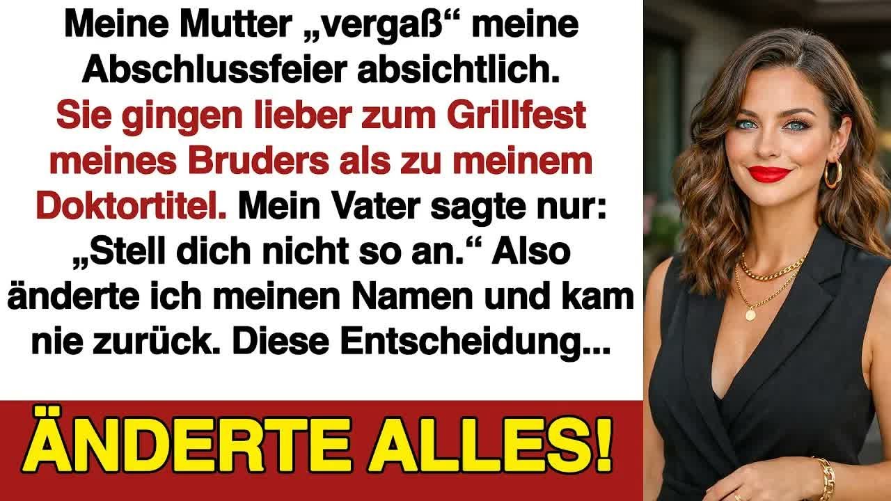Meine Mutter ließ meine Abschlussfeier fürs BBQ sausen  Ich änderte meinen Namen und ging für