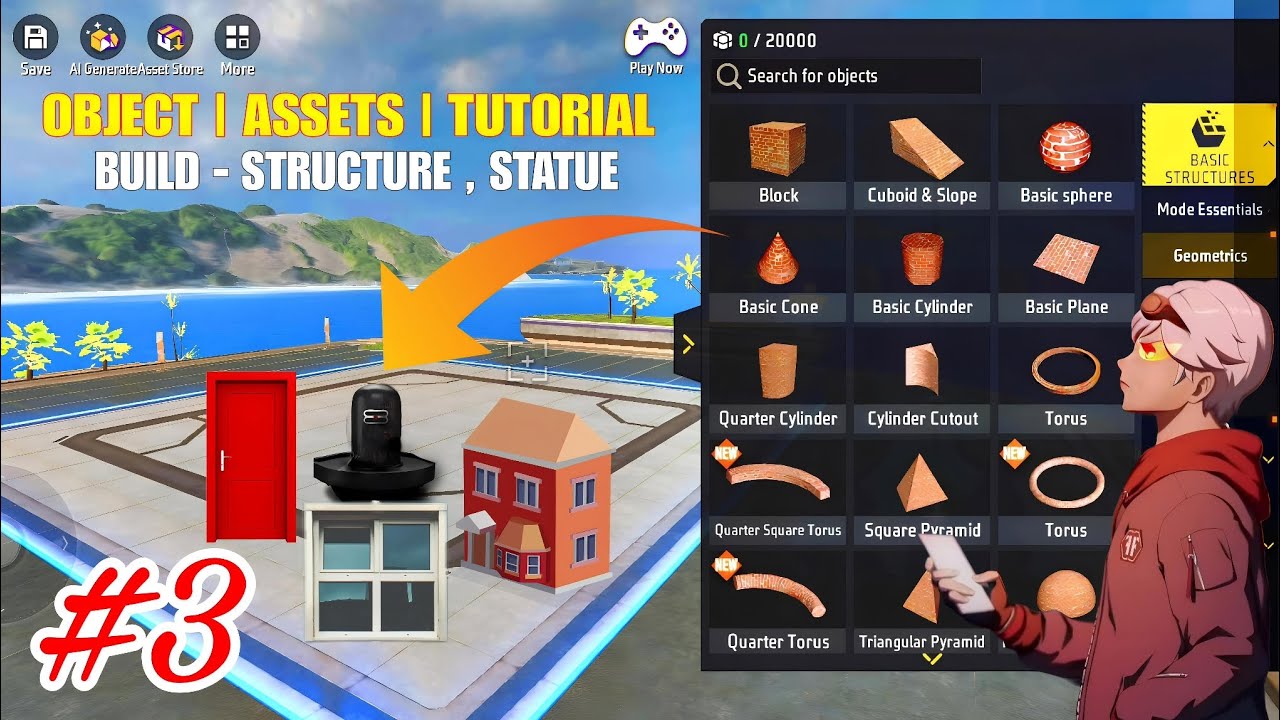 Craftland 🤔 Objects | Assets Tutorial Craftland 📝 #3 | VIP GAMERS #freefire # ...