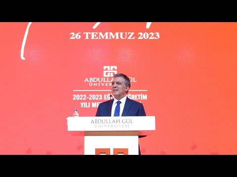 11. Cumhurbaşkanı Abdullah Gül, AGÜ Mezuniyet Törenine Katıldı - 26.07.2023