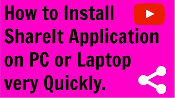 How to install SHAREit application on PC or LAPTOP by simple method. (NEW VERSION)
