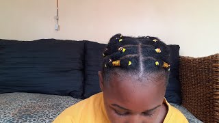 simple longlasting kids hairstyle //no gel needed on short 4c hair #kidslearning #hairstyle #4chair