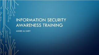 Information Security Awareness Training.