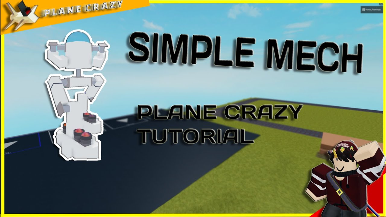 Simple Mech Plane Crazy Tutorial Youtube - mecha foot roblox