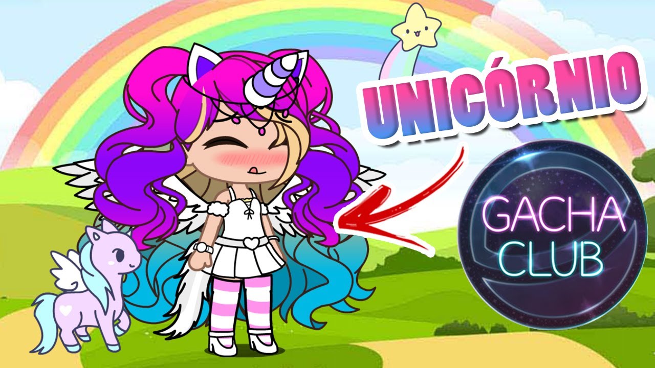 Criando Uma Garota Unicornio No Gacha Club Youtube - smiling girl roblox roupas de unicornio roupas de menina