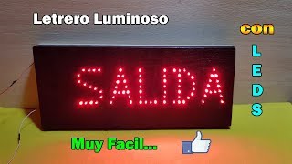 Como hacer letreros luminosos con diodos leds | Paso a Paso