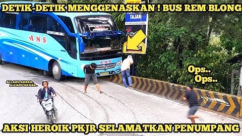 DETIK-DETIK MENGENASKAN Aksi Heroik Pkjr Selamatkan Bus Rem Blong Berisi Puluhan Penumpang
