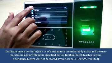 Duplicate punch option in UFace302 Device
