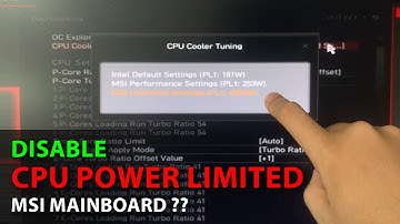 How to disable CPU power limits on MSI Motherboard (2025) - Z790 Tomahawk?