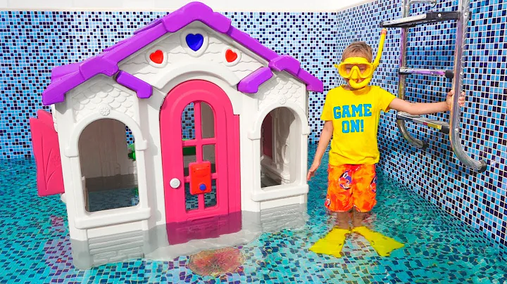 Vlad and Niki play with kids playhouses stories fo...