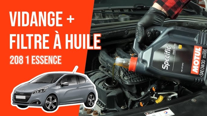 Vidange et changement du filtre à huile PEUGEOT 208 1 1.6 BlueHDI