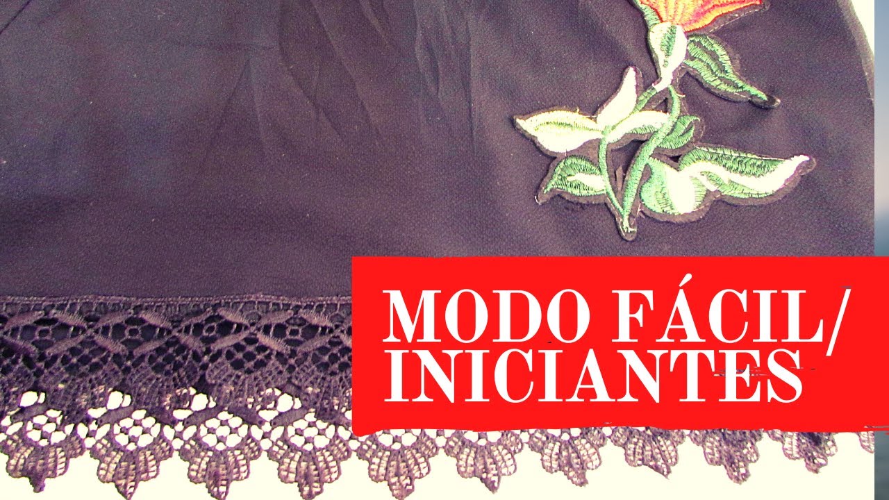 COMO COLOCAR RENDA GUIPIR EM BARRA DE ROUPAS (MODO FÁCIL)INICIANTES