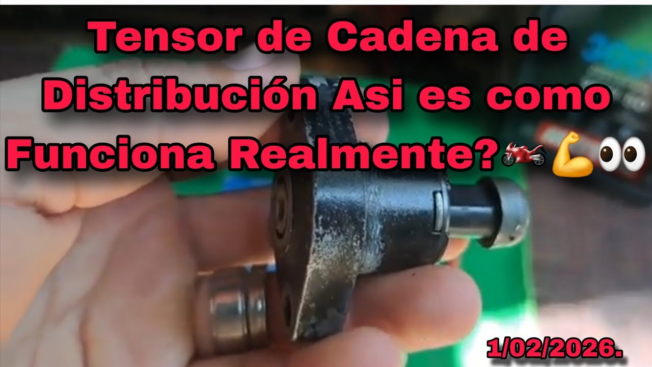 ✅️Tensor de Cadenilla de tiempo o Distribución Como funciona en un Motor?🏍💪👍