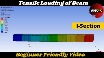 Analysis of I-Section Beam | Tensile Loading of I-Section Beam | Beam Analysis in Ansys