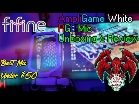 FiFine AmpliGame White RGB Gaming/Streaming Microphone Unboxing & Review