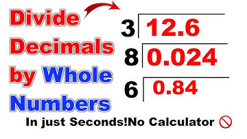 Dividing Decimals | How to Divide Decimals by Whole Numbers