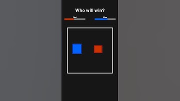BLUE VS. RED Square!  Who will win? #battle #blocks #simulation #adhd #animation