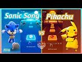 Tiles hop  sonic song vs pika pika pikachu song v gamer