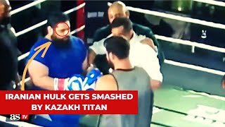 Iranian Hulk gets smashed by Kazakh Titan