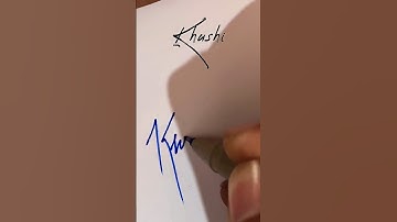 How to sign Khushi? Signature style / stylish signature #signature #khushi #namesignature #shorts